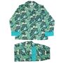 Ladies Green Leaf Print Cotton Pyjamas, thumbnail 6 of 6
