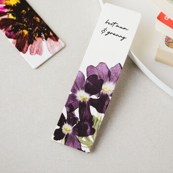 Leather Bookmark With Dried Pressed Flowers, 5 of 6