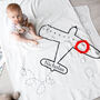 Personalised Airplane Baby Milestone Blanket, thumbnail 5 of 10