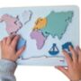 Montessori Silicone Puzzle Continents And Seas Map, thumbnail 7 of 8