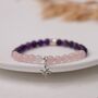 Pisces Birthstone Bracelet With Gemstones And Sterling Silver Zodiac Charm, thumbnail 1 of 4