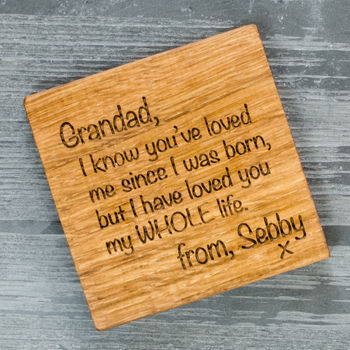 Personalised Letter To Daddy Or Grandad Coaster, 4 of 6