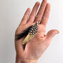 Black And Gold Feather Earrings 'Molly', thumbnail 6 of 8