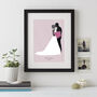 Wedding Silhouette Personalised Print, thumbnail 5 of 9