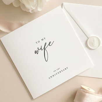 Luxury Anniversay Card For Wife With Wax Seal, 4 of 9