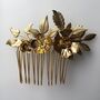 The Flora Comb Leaves Flowers Organic Bridal Bridesmaid Comb, thumbnail 5 of 12