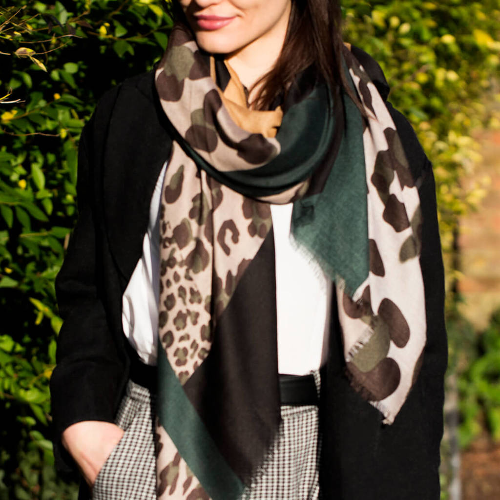 Personalised Leopard Patchwork Scarf, 1 of 8