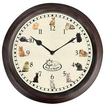 30cm Children Cat Sound Wall Clock With Cat Pictures, 3 of 3