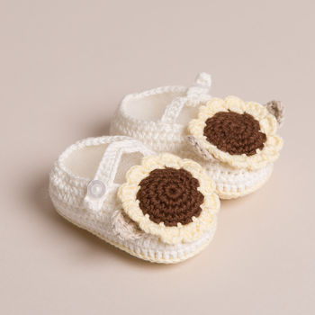 sunflower baby shoes