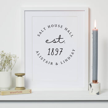 New Home Est. Personalised Print, 3 of 3