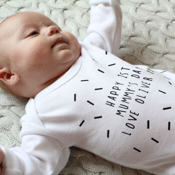 Confetti Any Personalised Text, Babygrow, 7 of 7
