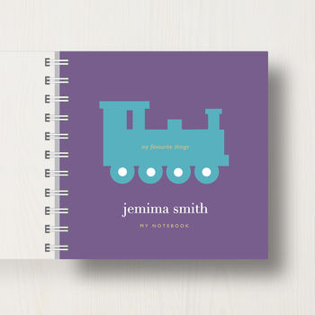 Personalised Kid's Steam Train Small Notebook, 7 of 9