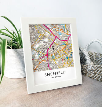 Favourite Place Personalised Framed Map Print, 8 of 11
