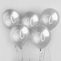 Five Silver 50 Party Balloons, thumbnail 1 of 2