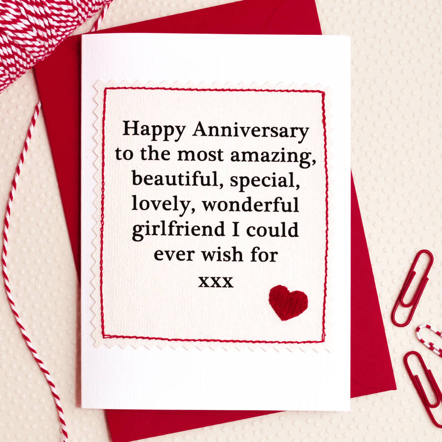 Anniversary card ideas for sales girlfriend