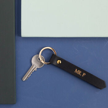 Teachers Gift Personalised Leather Keyring, 5 of 8