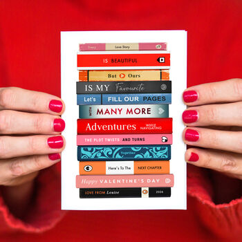 Personalised Books Valentine's Card, 2 of 3
