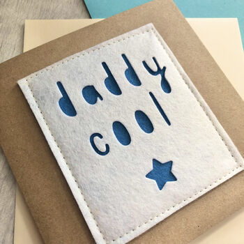 'Daddy Cool' Felt Birthday/Father's Day Card, 2 of 2