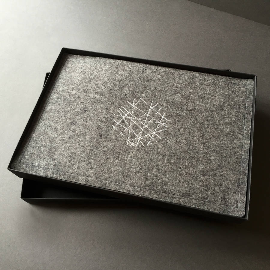 wool felt tablemats by goldborough