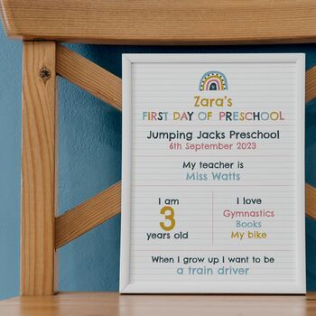 Personalised First Day Of School / Nursery / Year Print, 4 of 9