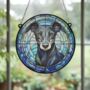 Whippet Black And White Stained Glass Effect Suncatcher, thumbnail 4 of 6