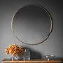 Round Gold Floating Wall Mirror, thumbnail 1 of 2