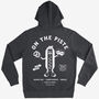 On The Piste Graphic Ski Hoodie In Dark Grey, thumbnail 1 of 2