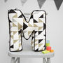 Personalised Monochrome Letter Cushion, thumbnail 5 of 7
