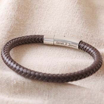 Men's Personalised Vegan Leather Bracelet, 4 of 11