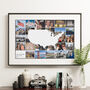Personalised Travel Destination Photo Collage Map, thumbnail 3 of 12