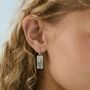 Thistle Drop Silver Plated Earrings Scottish Gift, thumbnail 1 of 5