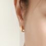 Triple Cz Sunburst Huggie Hoop Earrings, thumbnail 3 of 6