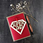 Super Dad Fathers Day Card With Woodcut Keepsake, thumbnail 4 of 6