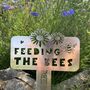 Show You’re Helping The Bees – Mark Your Wildflower Patch With The ‘Feeding The Bees’ Metal Garden Sign From Seedball, thumbnail 1 of 6