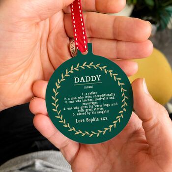 Personalised Definition Of Daddy Christmas Bauble, 2 of 2