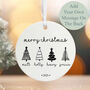 Personalised Black And White Family Christmas Tree Bauble, thumbnail 1 of 5