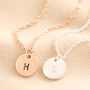 Personalised Sterling Silver Initial Disc Necklace, thumbnail 1 of 5