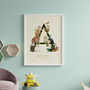 Personalised Jungle Animal Initial Letter Giclee Print, thumbnail 4 of 11