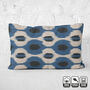 Bohemian Blue, Black And Beige Ikat Cushion Cover, thumbnail 3 of 6