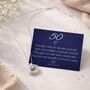 50th Birthday Sterling Silver Five Ring Pendant Necklace, thumbnail 1 of 6