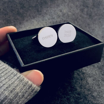 Personalised Cufflinks. Gift For Daddy, 2 of 3