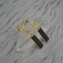 Black Onyx, Peridot, Blue Topaz Earrings, thumbnail 10 of 11