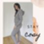 Personalised Pure Cashmere Grey Jumpsuit Hooded Onesie, thumbnail 10 of 11