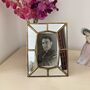 Art Deco Mirrored Photo Frame 4x6 10x15cm Elegant Glass Picture Frame Gift, thumbnail 1 of 7