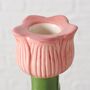 Pink Flower Ceramic Candleholder, thumbnail 3 of 4