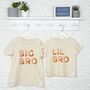 Orange Block Big Bro Lil Bro T Shirt Set, thumbnail 1 of 6