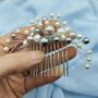 Pearl Hair Comb With White, Grey And Lilac Pearls, thumbnail 3 of 9