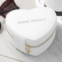 Personalised Bold Message White Heart Jewellery Case, thumbnail 1 of 11