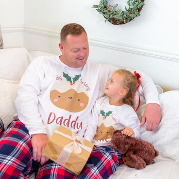 Personalised Christmas Family Matching Pyjamas Christmas Pudding, 2 of 11