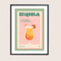 Retro Cocktail Tequila Sunrise Print, thumbnail 4 of 4